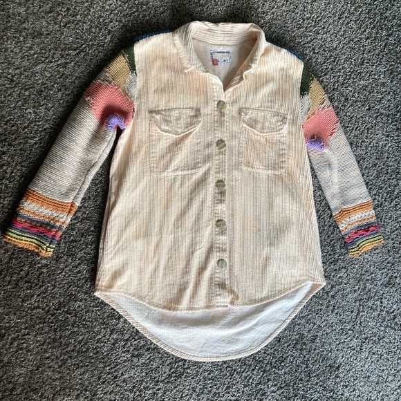 Abercrombie & Fitch Corduroy Shirt Jacket with Knit Sleeves – Size S. - Picture 2 of 10